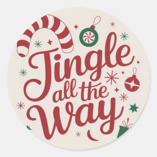 Weihnachtszeit Runder Aufkleber