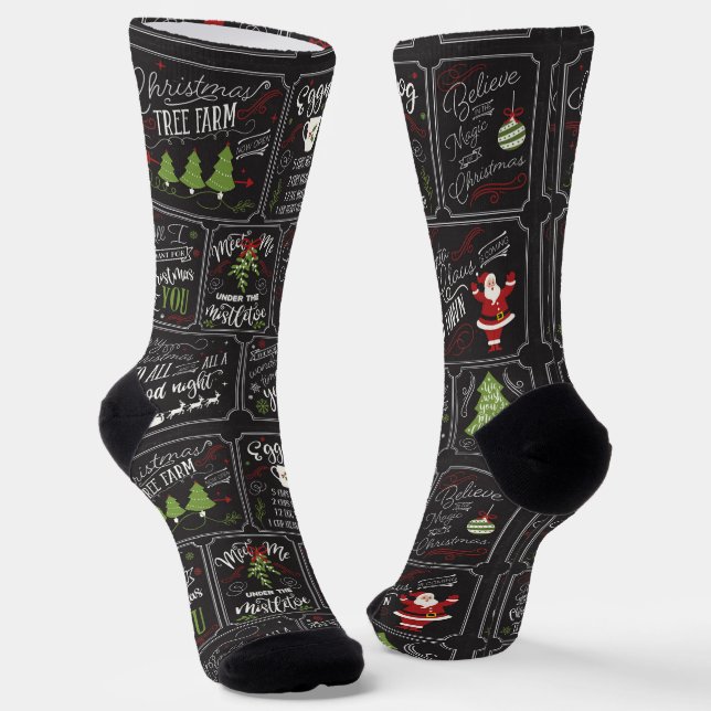 Weihnachtszeit Socken (Gewinkelt)