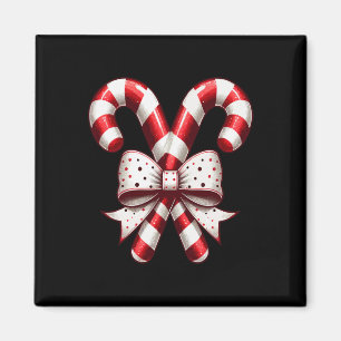 Weihnachtszeit Süße Candy Cane Retro Coquette Bo Magnet