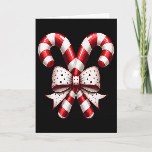 Weihnachtszeit Süße Zuckerstange Retro Coquette Sc Karte