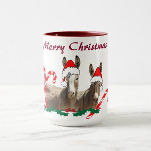 Weihnachtszeit, Tasse, Wildtiere, Esel Tasse