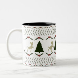 Weihnachtszeit-Tasse Zweifarbige Tasse