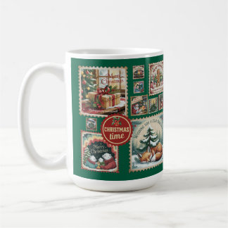 Weihnachtszeit Vintage Poststempel Xmas Kaffeetasse