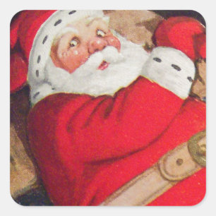 Weihnachtszeit Weihnachtsaufkleber Quadratischer Aufkleber
