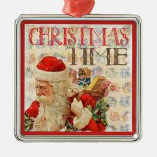 Weihnachtszeit Weihnachtsmann Silbernes Ornament