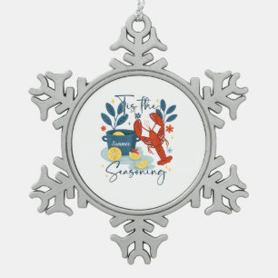 Weihnachtszeit Weihnachtszitat Schneeflocken Zinn-Ornament