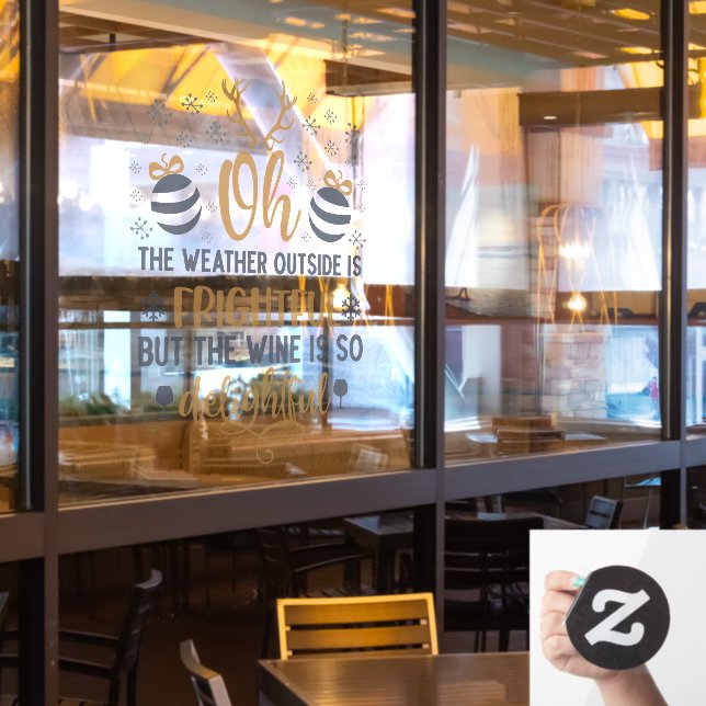 Weihnachtszeit Word Art Fensteraufkleber (Restaurantfenster)