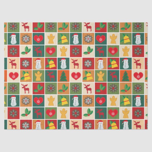 Weihnachtszeitpapier Seidenpapier (Vorderseite)