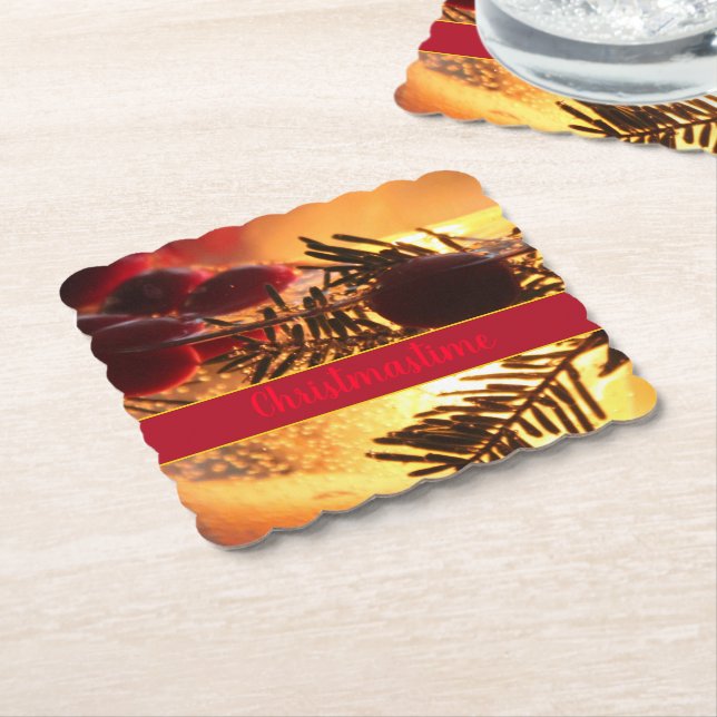 Weihnachtszeitpapier-Untersetzer Untersetzer (angewinkelt)