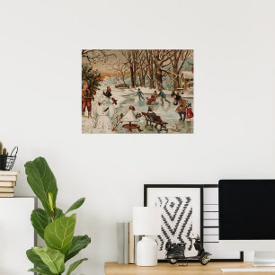 Weihnachtszeitseis Skaten Poster