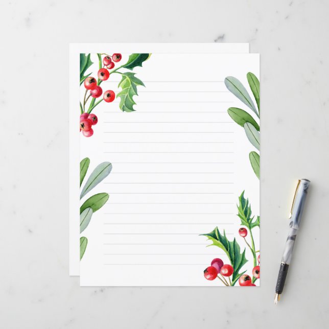 Weihnachtszeitung, mit Schreibpapier ausgekleidet  (Vorderseite/Rückseite Beispiel)