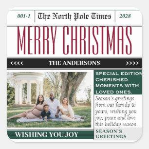 Weihnachtszeitung Zeitung zum Thema Aufkleber