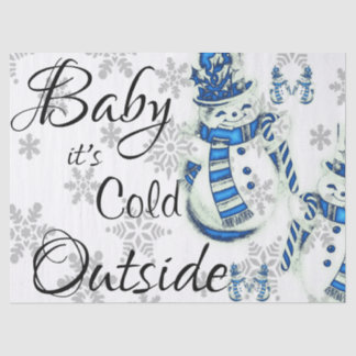 Weihnachtszettel Baby's Cold Outside Seidenpapier