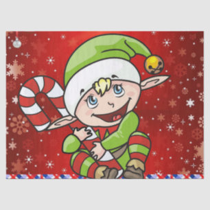 Weihnachtszettel, Elf Seidenpapier