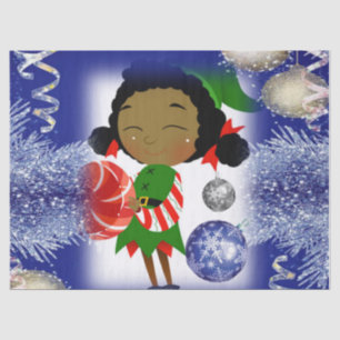 Weihnachtszettel, Elf Seidenpapier