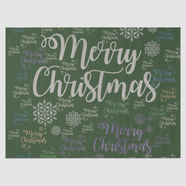 Weihnachtszettel, Frohe Weihnachten Seidenpapier (Vorderseite)