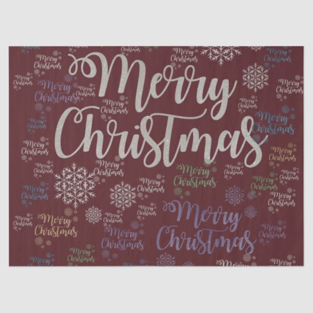 Weihnachtszettel, Frohe Weihnachten Seidenpapier (Vorderseite)