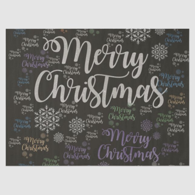 Weihnachtszettel, Frohe Weihnachten Seidenpapier (Vorderseite)