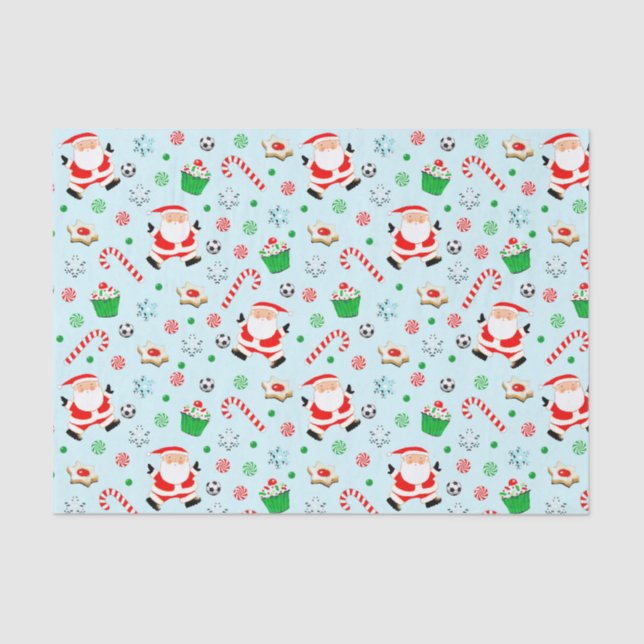 Weihnachtszettel für Fußball Seidenpapier (Vorderseite)