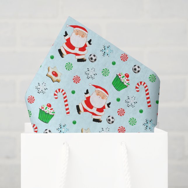 Weihnachtszettel für Fußball Seidenpapier (Geschenktüte)