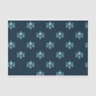 Weihnachtszettel für Skull und Snowflake Seidenpapier
