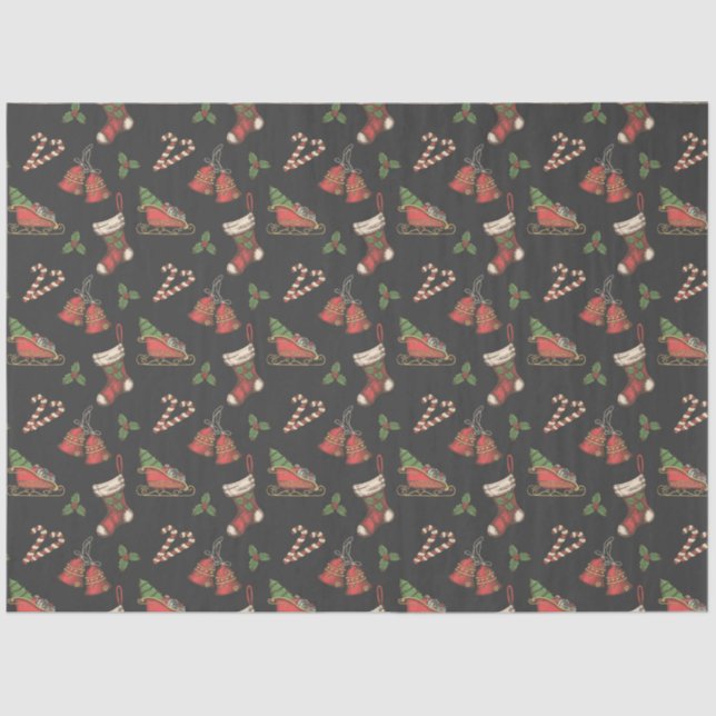 Weihnachtszettel Seidenpapier (Vorderseite)