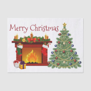 Weihnachtszettel/Weihnachtsbaum Seidenpapier