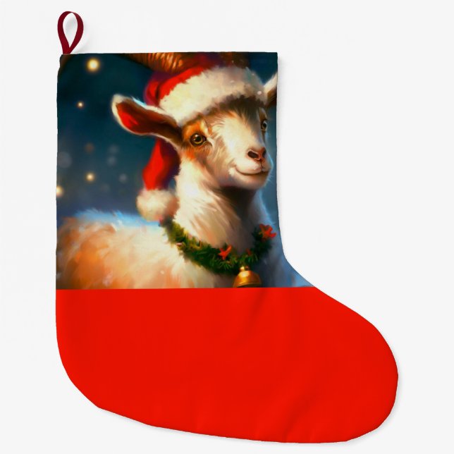 Weihnachtsziege 2 großer weihnachtsstrumpf (Vorderseite)