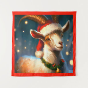 Weihnachtsziege 2 wandteppich