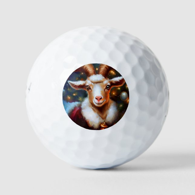 Weihnachtsziege (4) golfball (Vorderseite)