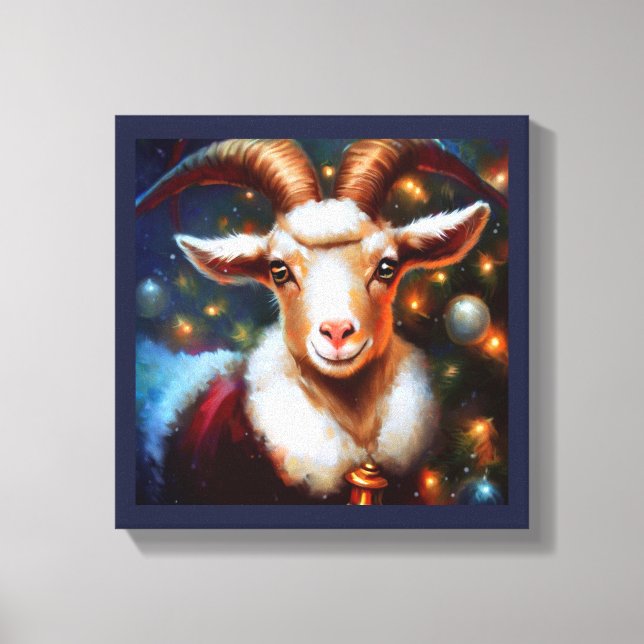 Weihnachtsziege 4 leinwanddruck (Vorderseite)