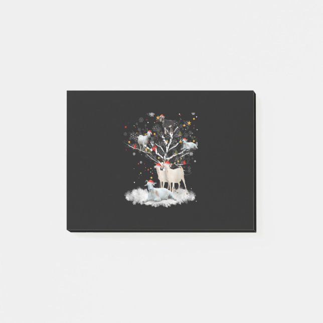 Weihnachtsziege auf Baum Funny Santa Goat Lover Ge Post-it Klebezettel (Vorderseite)
