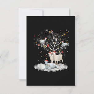 Weihnachtsziege auf Baum Funny Santa Goat Lover Ge RSVP Karte