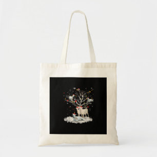 Weihnachtsziege auf Baum Funny Santa Goat Lover Ge Tragetasche