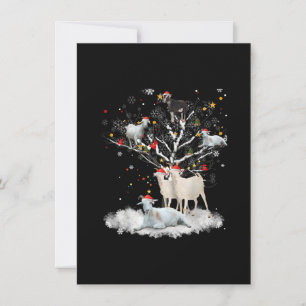 Weihnachtsziege Auf Baum Lustiger Weihnachtsmann Z Einladung