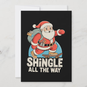 Weihnachtsziegel bis ganz nach oben Dachdecker Wei Feiertagskarte