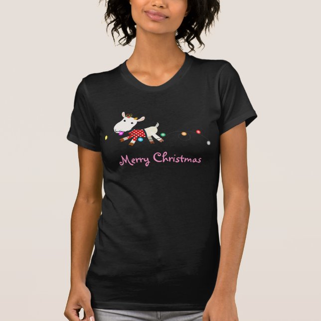 Weihnachtsziegen-T - Shirt - kundengerecht (Vorderseite)