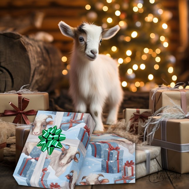 Weihnachtsziegen und Geschenke Geschenkpapier (Von Creator hochgeladen)