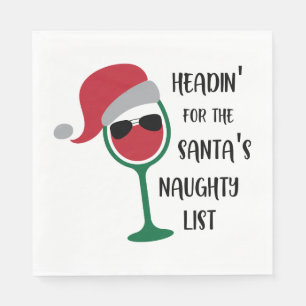 Weihnachtsziffer-Typografie - Unbeholfene Liste Serviette