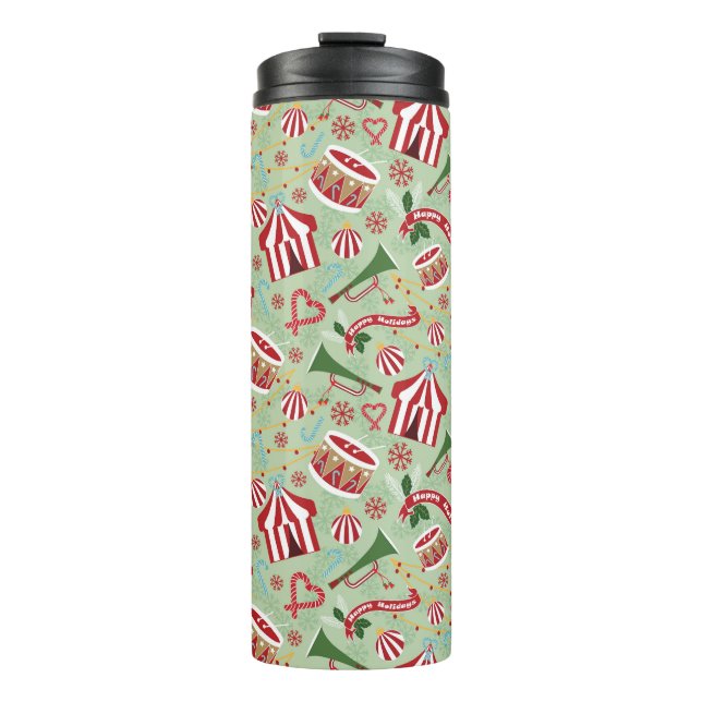 Weihnachtszirkus Thermosbecher (Vorderseite)