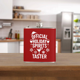 Weihnachtszitat lustige Party-Geister Tester rot Flachmann