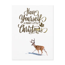 Weihnachtszitat mit Rentier-Retro-Design
