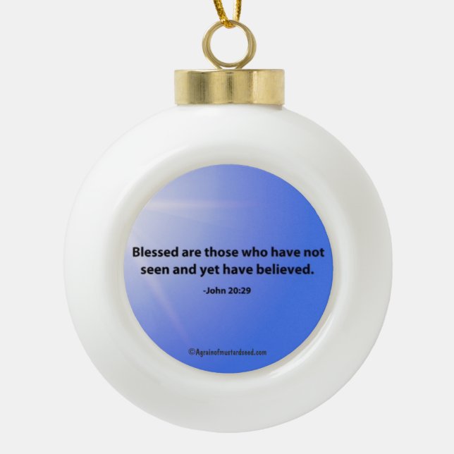 Weihnachtszitate Keramik Kugel-Ornament (Vorderseite)