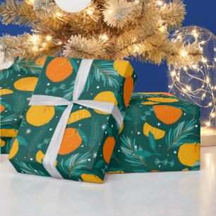 Weihnachtszitronenmuster Tissue Geschenkpapier