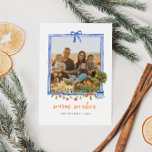 Weihnachtszitrus Botanische Blüte | FOTO Feiertagskarte<br><div class="desc">Schicken Sie Ihre Urlaubssgrüße stilvoll mit dieser einfachen und süßen Weihnachtskarte aus Zitrusfrüchten. Zimmer für eines Ihrer Lieblings-Fotos und eine individuelle Nachricht auf der Rückseite. Genießen Sie die faszinierende Schönheit der Ferien mit einer Farbpalette mit dunklen aquamarinen, Salbei grün, Orange, Pfirsich und Elfenbein. Diese reichen und natürlichen Farbtöne fügen sich...</div>