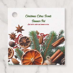 Weihnachtszitrus Simmer Pot Geschenkanhänger