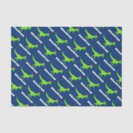 Weihnachtszittel für Kinder mit lustigen Dinosauri Seidenpapier