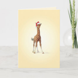 WeihnachtsZoo-Baby-Giraffen-Weihnachtskarte Feiertagskarte