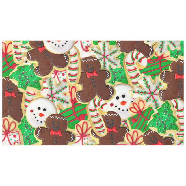 Weihnachtszucker-Cookie-Sammlung Tischdecke (Vorderseite (Horizontal))
