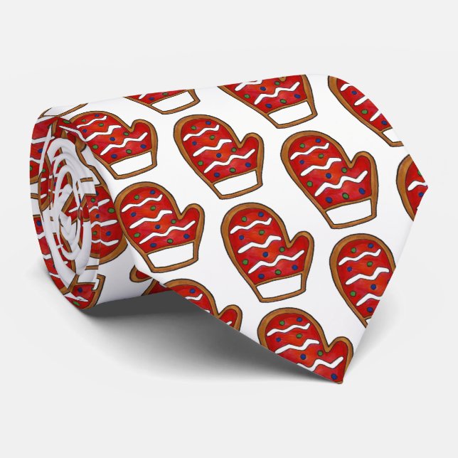 Weihnachtszucker Keks Roter Winterurlaub Mitten Krawatte (Gerollt)